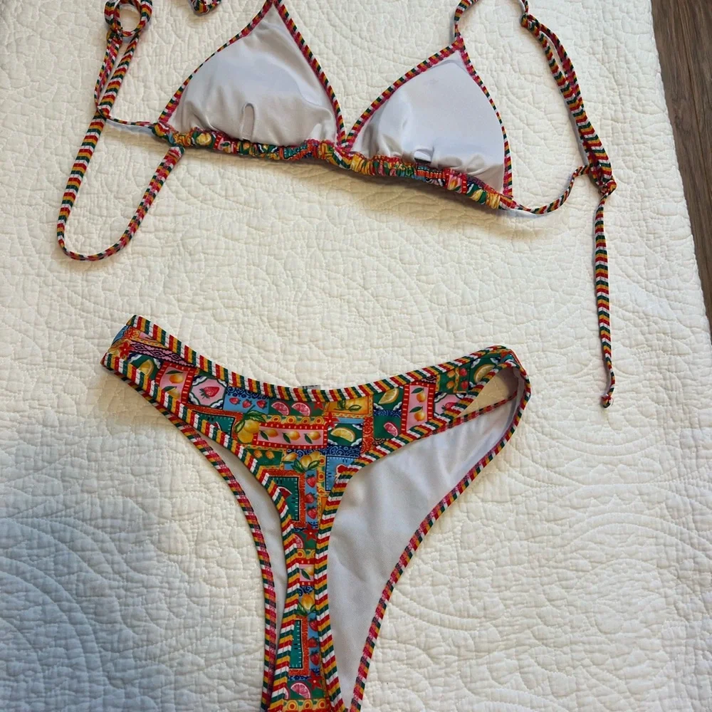 Colorful Patterned Bikini Set - Picture 2 of 2